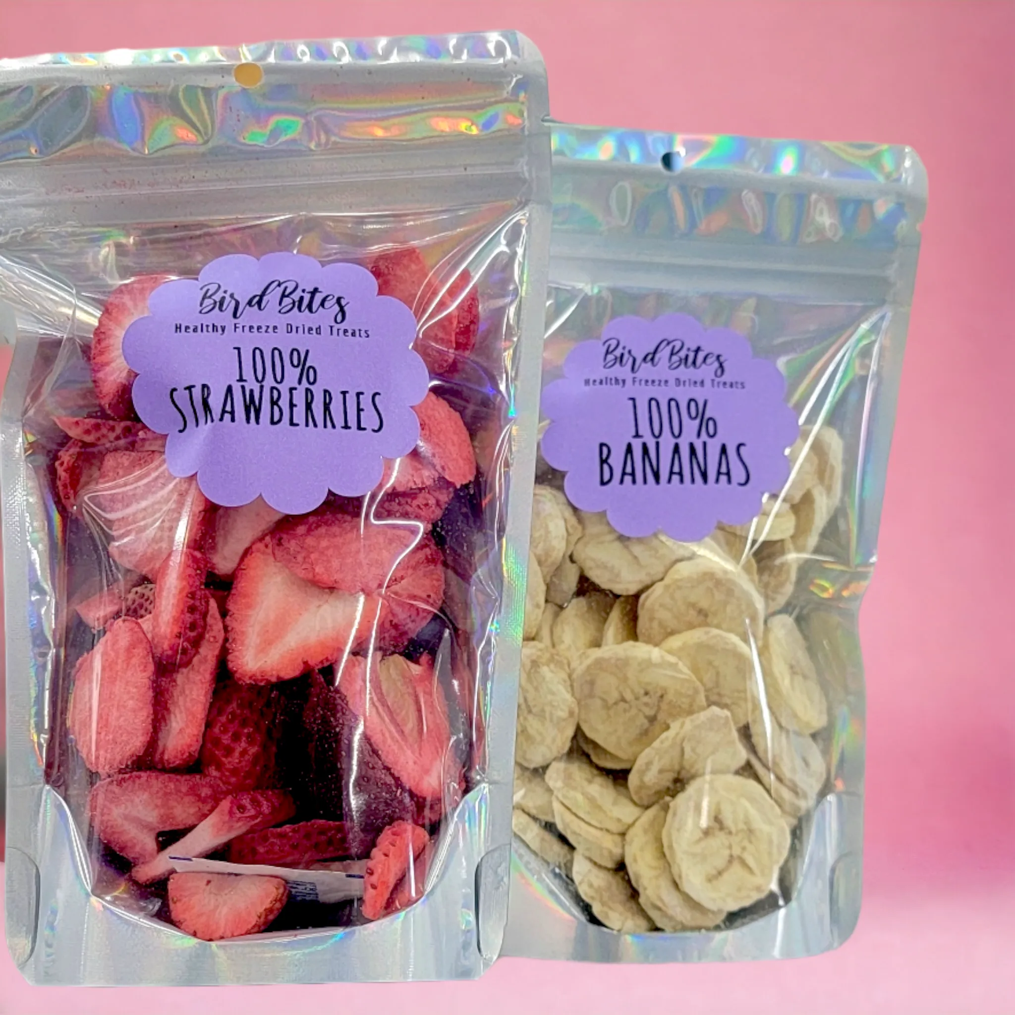 100% Bananas - 1.5 Cups - Bird Bites Healthy Freeze Dried Treats