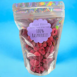 100% Raspberries - 1.5 Cups - Bird Bites Healthy Freeze Dried Treats