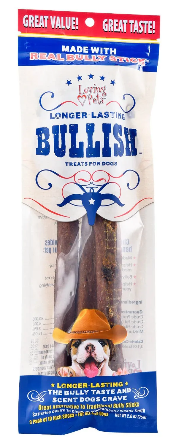 3-pk 10" Bullish Treat Sticks