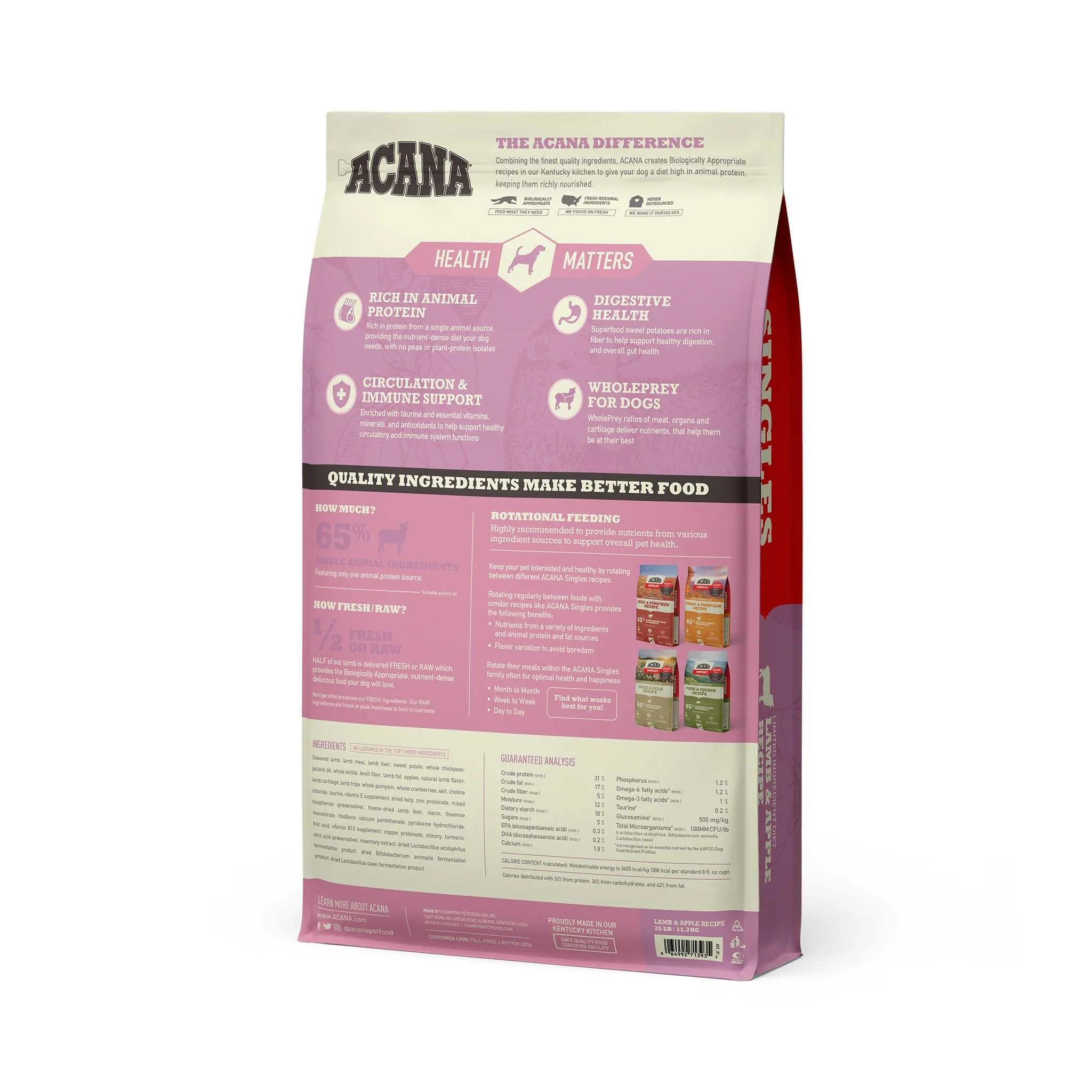 ACANA Singles Limited Ingredient Lamb and Apple Dry Dog Food