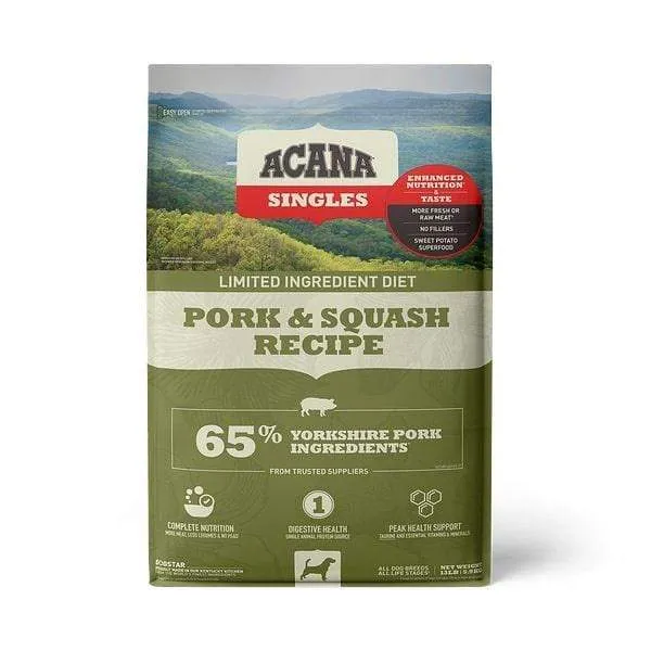 ACANA Singles Pork & Squash Recipe Grain Free Dry Dog Food