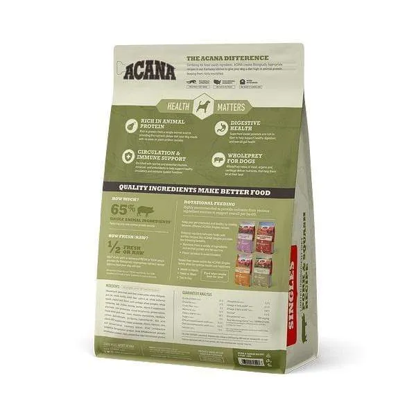 ACANA Singles Pork & Squash Recipe Grain Free Dry Dog Food