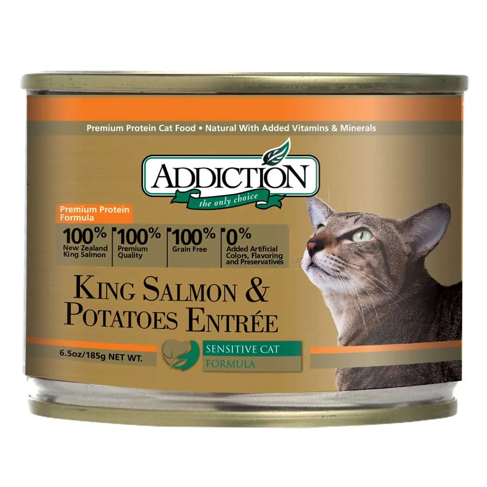 Addiction King Salmon & Potatoes Canned Cat Food 185g