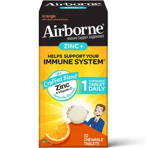 AIRBORNE ZINC IMMUNE SYSTEM CHEWABLE TABLETS 32