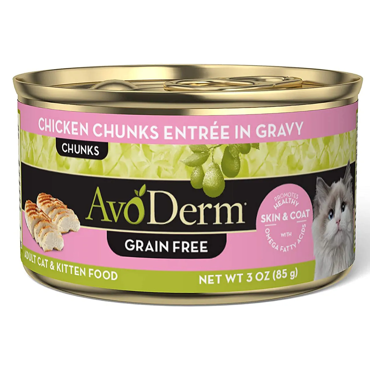 AvoDerm Grain-Free Chicken Chunks Entree Formula Wet Cat Food 3oz