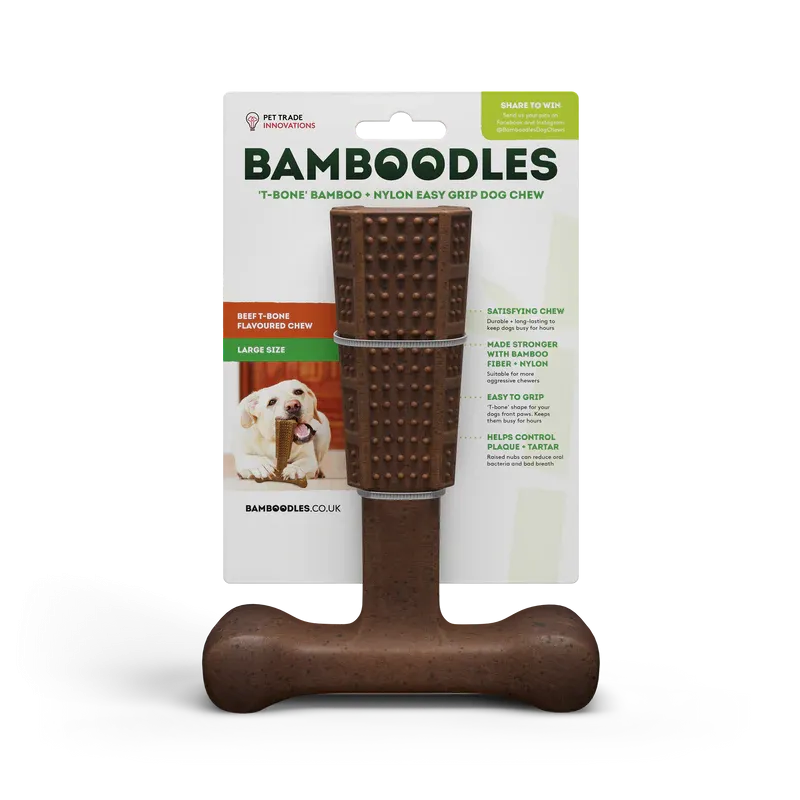 Bamboodles 7inch Beef T Bone Chew