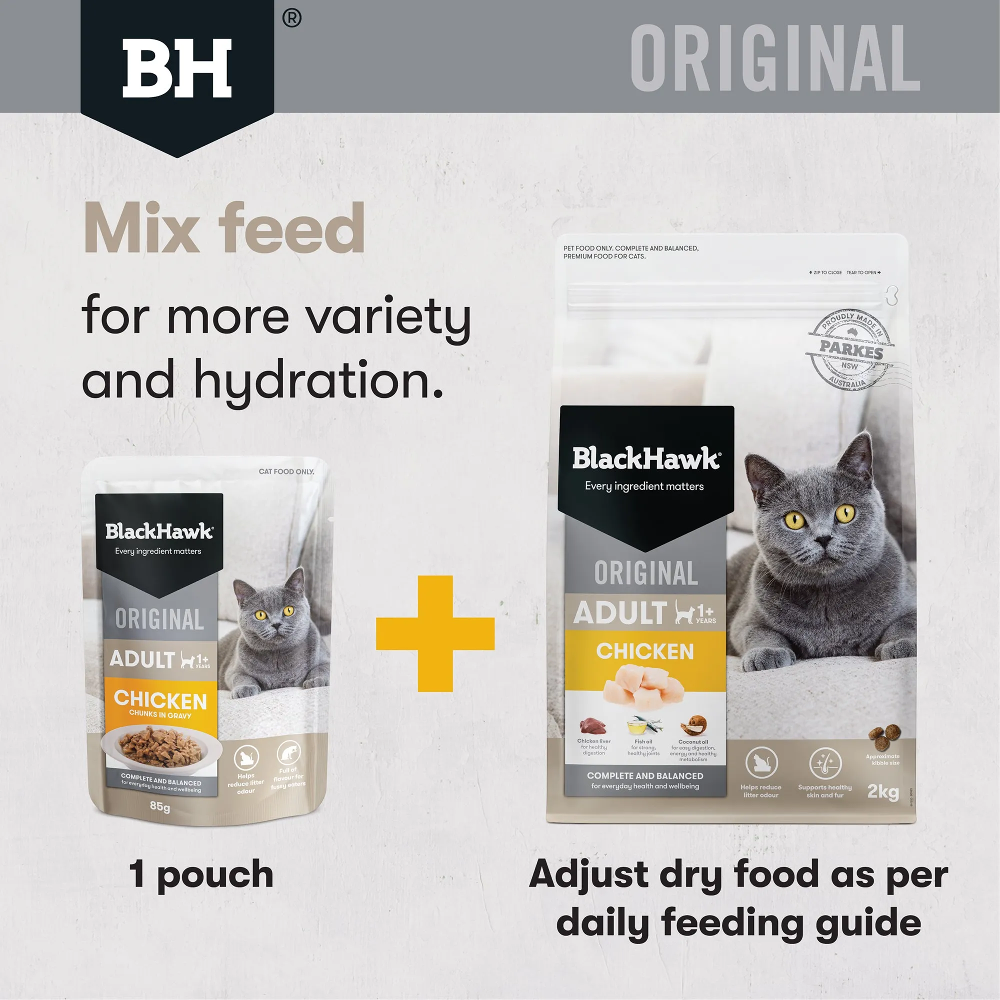 Black Hawk Original Adult Chicken Dry Cat Food 4kg