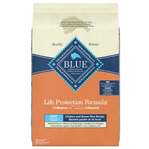 BLUE Life Protection Formula Large Breed Chicken & Brown Rice Recipe Dry Puppy Food, 26lb