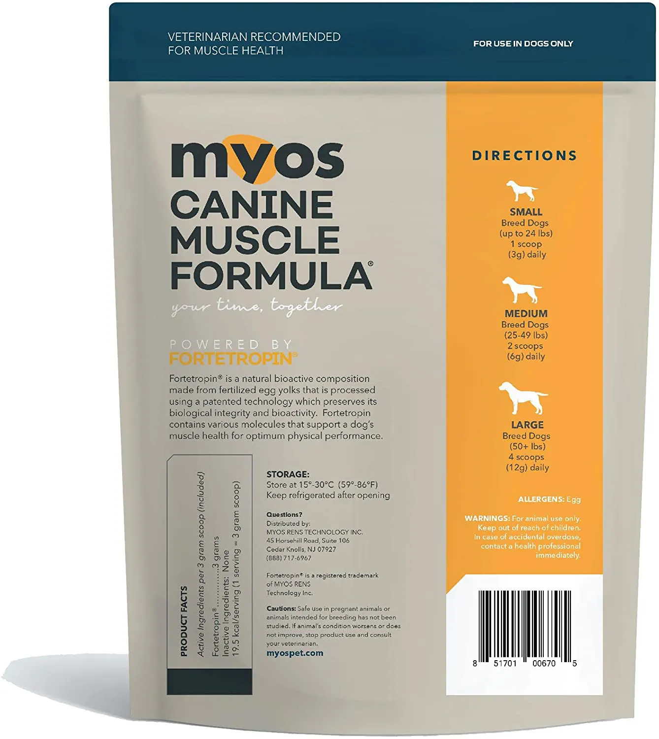 Canine Muscle Formula - Clinically Proven All-Natural Muscle Building Supplement