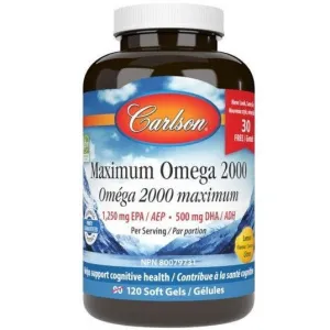 Carlson's Maximum Omega 2000 120 Softgels