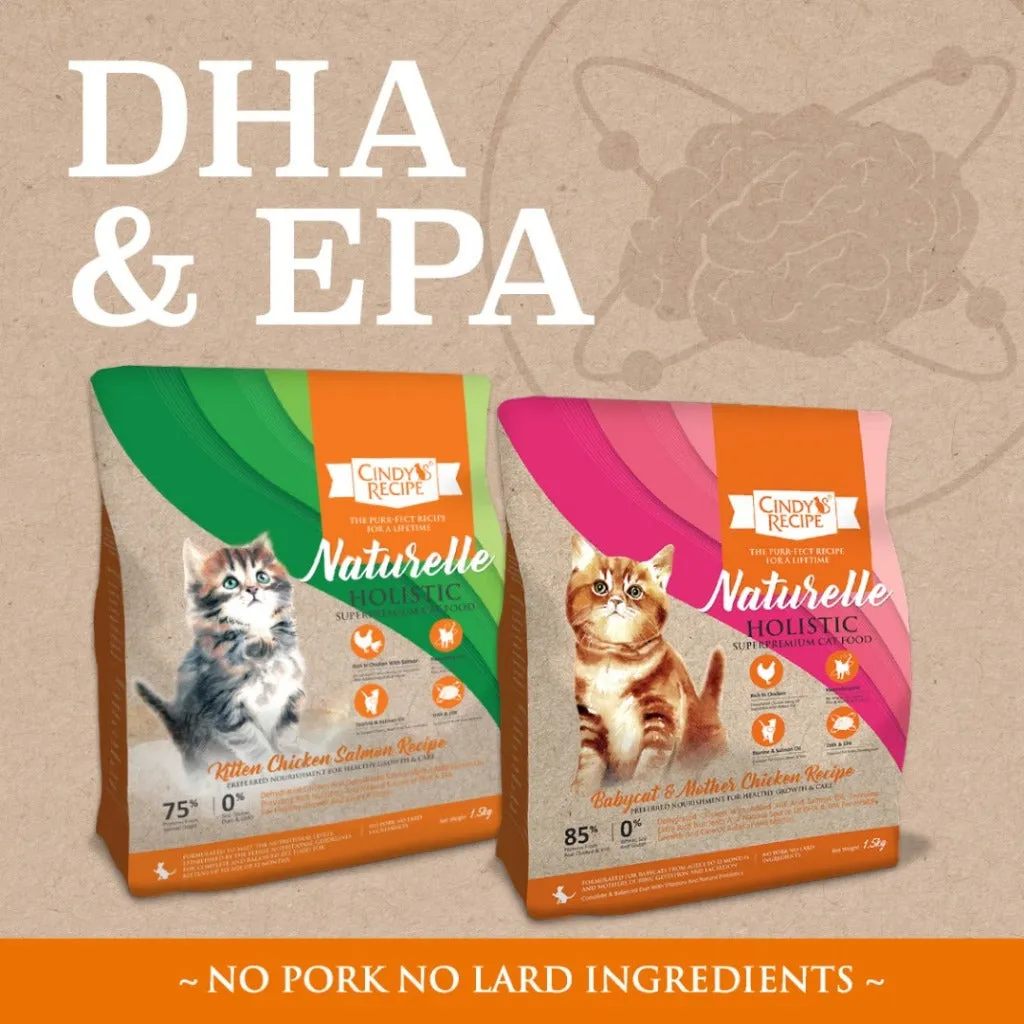 Cindy's Recipe Naturelle Holistic Dry Cat Food 1.5kg Original Packaging - Urinary Chicken Salmon