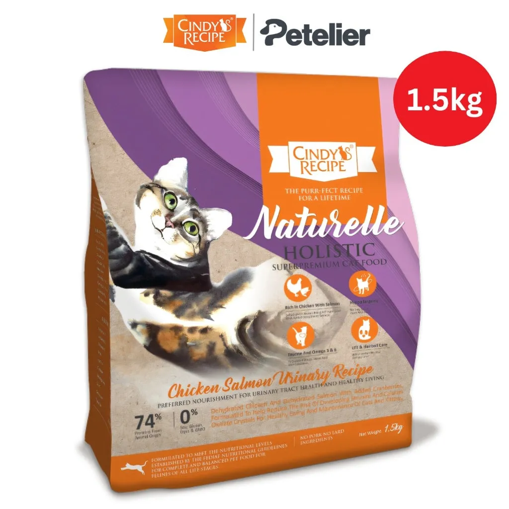 Cindy's Recipe Naturelle Holistic Dry Cat Food 1.5kg Original Packaging - Urinary Chicken Salmon