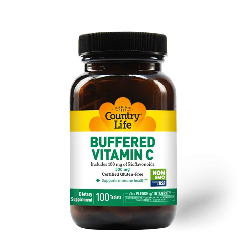 Country Life Buffered Vitamin C with Bioflavonoids 500mg Tablets