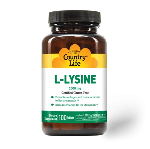 Country Life L-Lysine 1000 mg 100 Tablets