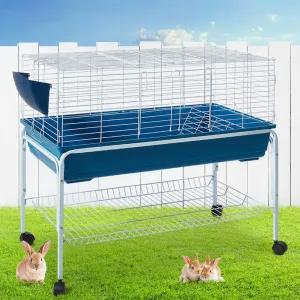 Deluxe Small Animal Hutch with Stand & Wheels - i.Pet