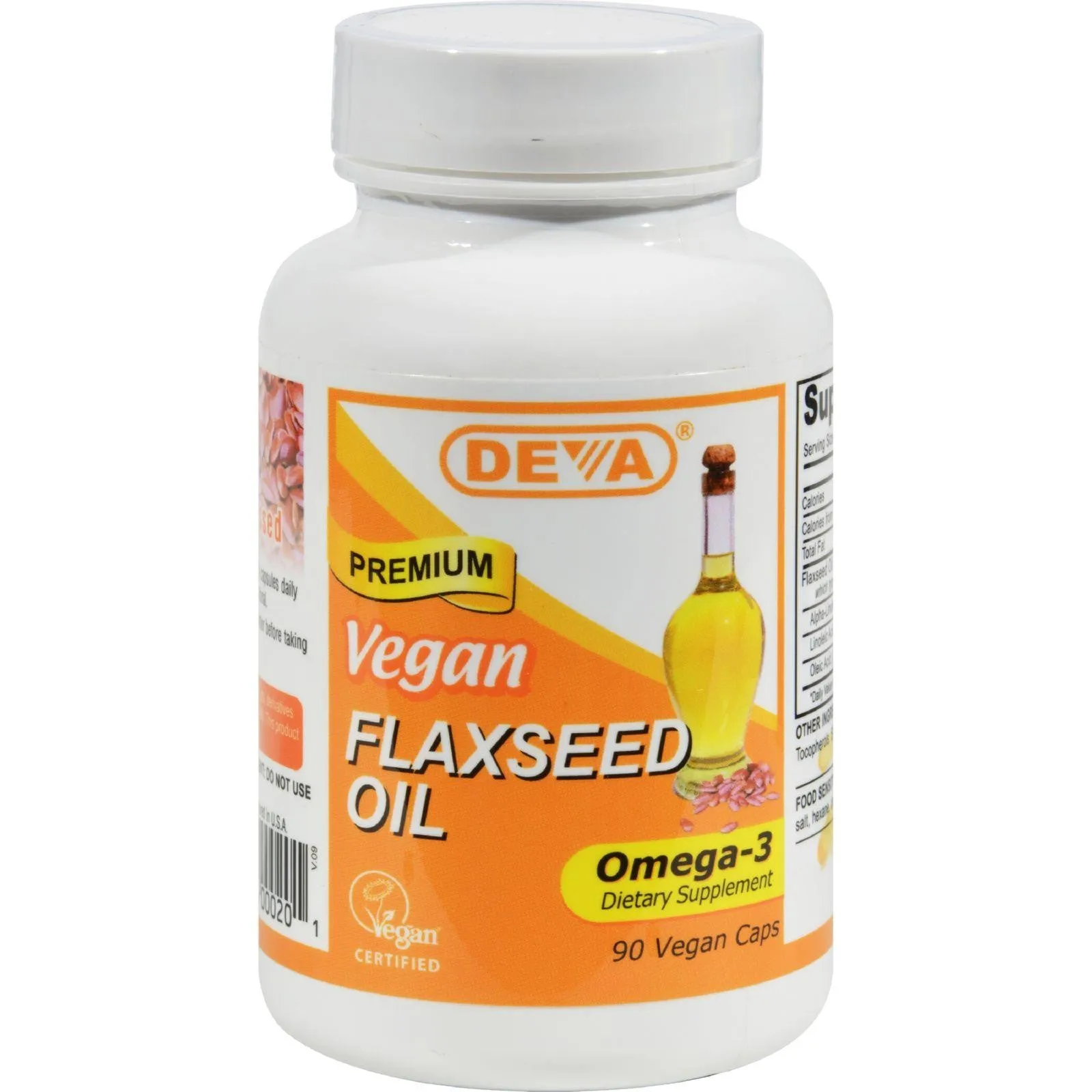 Deva Vegan Flaxseed Oil - 90 Vcaps