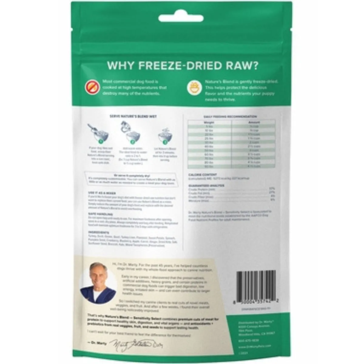 Dr. Marty Nature's Blend Freeze Dried Raw For Dogs with Food Sensitivities 6oz