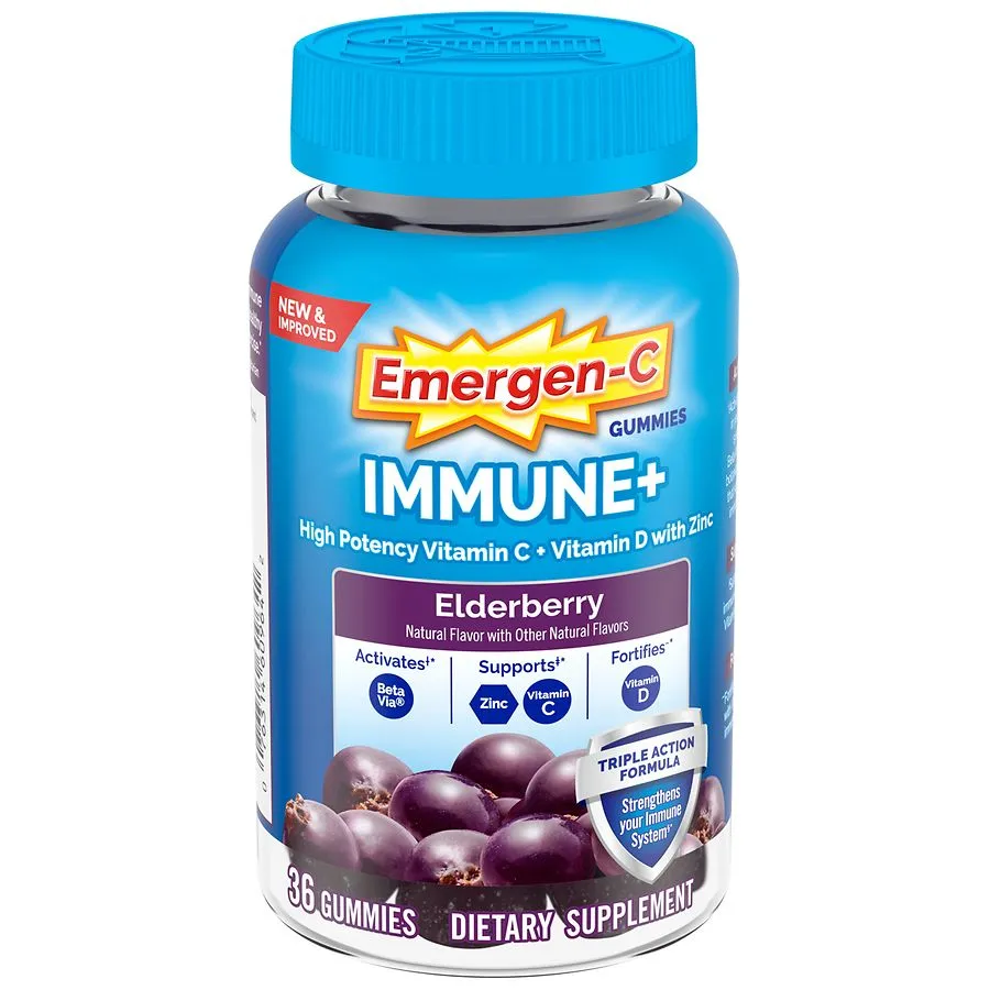 Emergen-C Immune  Elderberry Gummies 36ct