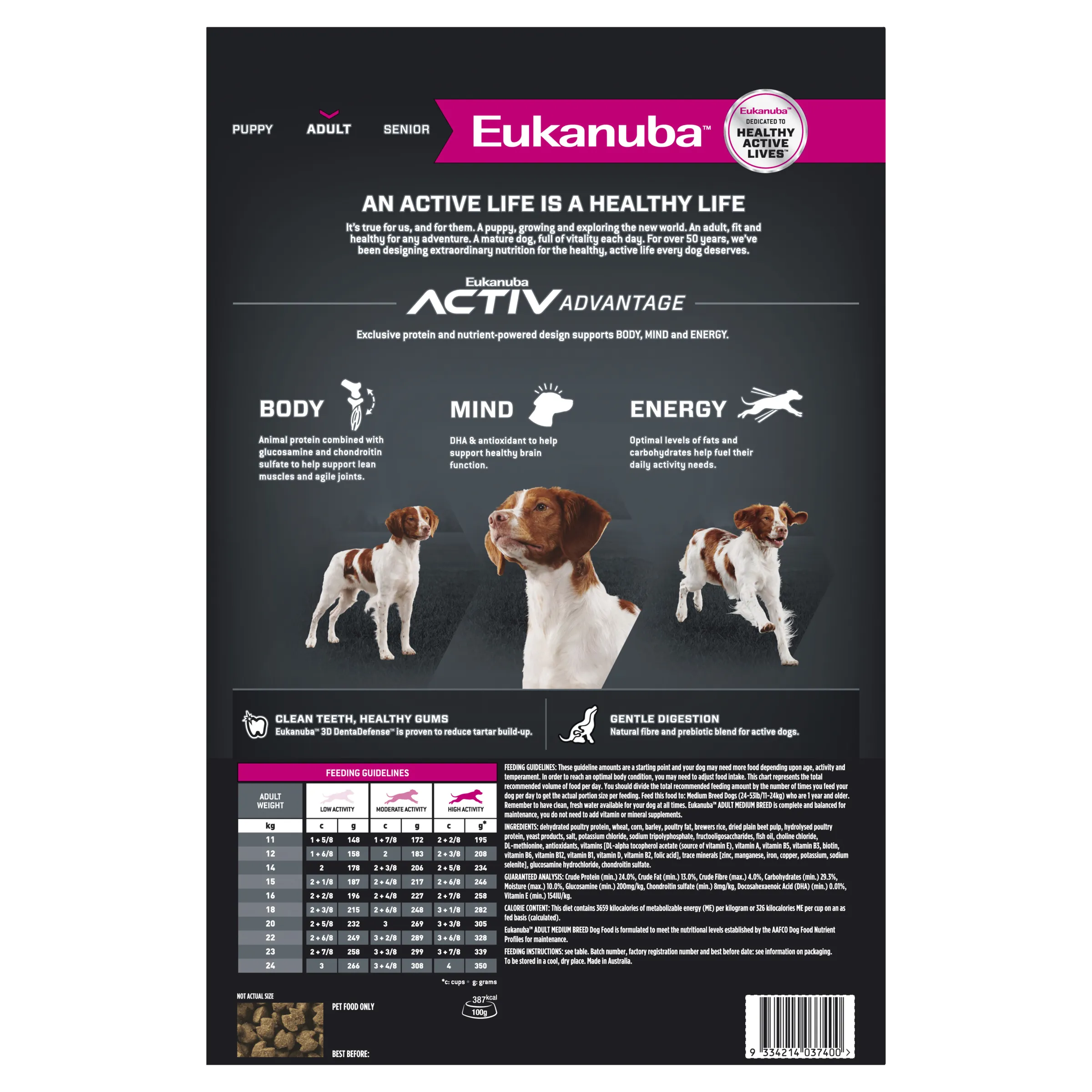 Eukanuba Adult Medium Breed Dry Dog Food 15kg