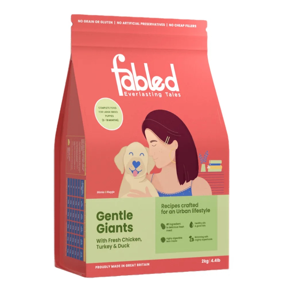 Fabled Gentle Giants Fresh Chicken Turkey and Duck Large Breed Puppy Dry Food