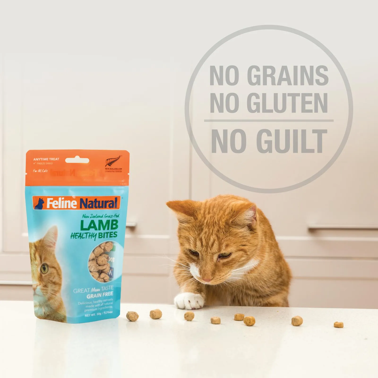 Feline Natural Lamb Healthy Bites Freeze Dried Cat Treats 50g^^^