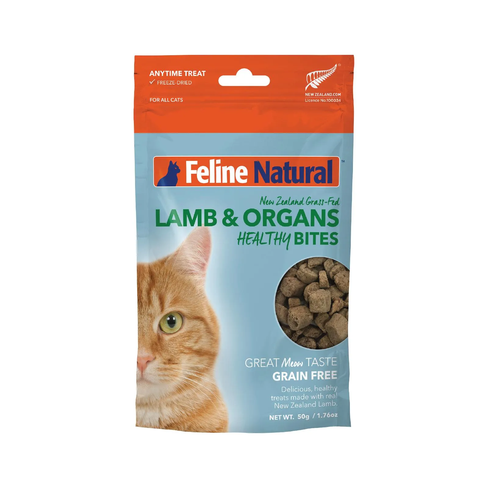 Feline Natural Lamb Healthy Bites Freeze Dried Cat Treats 50g^^^