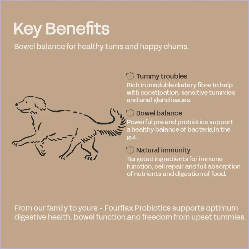 Fourflax Nutritional Powder Supplement for Dogs (Probiotics)