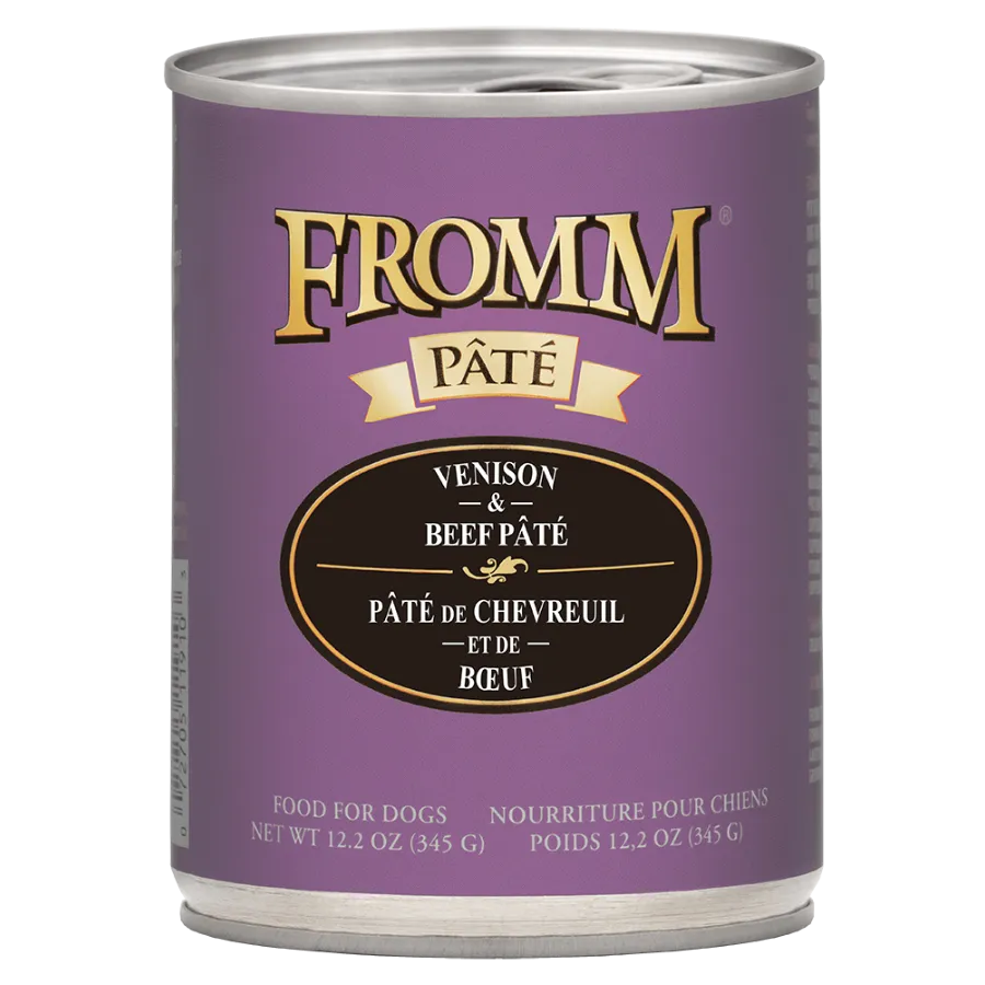 Fromm Gold Venison & Beef Pate Canned Dog Food 12.2oz