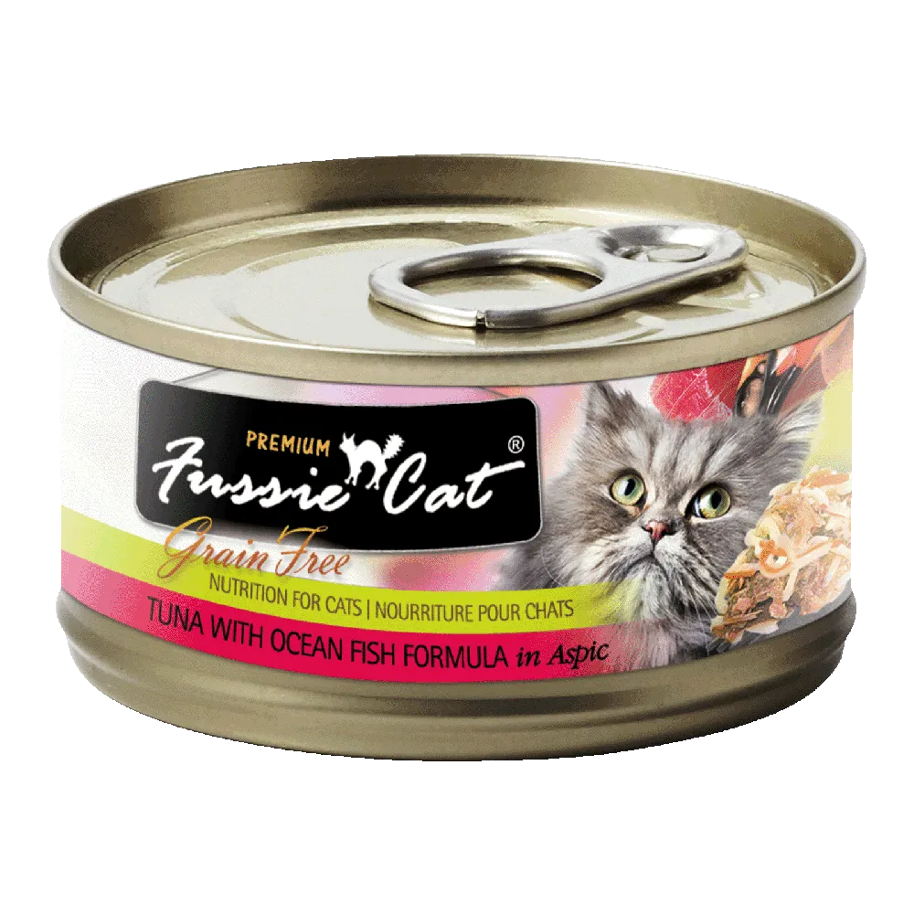 Fussie Cat Black Label Tuna with Ocean Fish in Aspic 80g