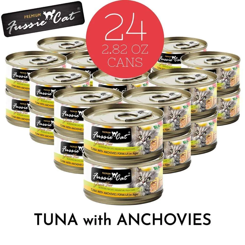 Fussie Cat Premium Tuna with Anchovies Formula in Aspic Canned Food