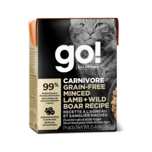 Go! Carnivore Grain Free Minced Lamb   Wild Boar Recipe for cats