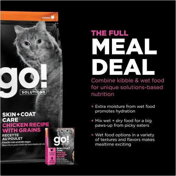 Go! Skin   Coat Care Minced Chicken Recipe With Grains for cats