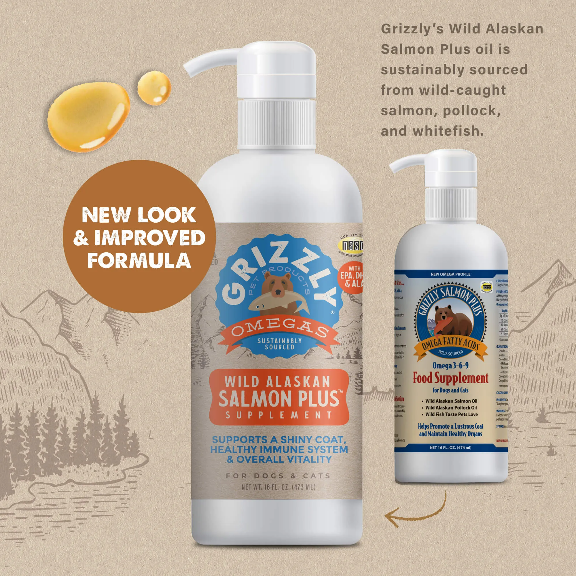 Grizzly Wild Alaskan Salmon Oil Plus