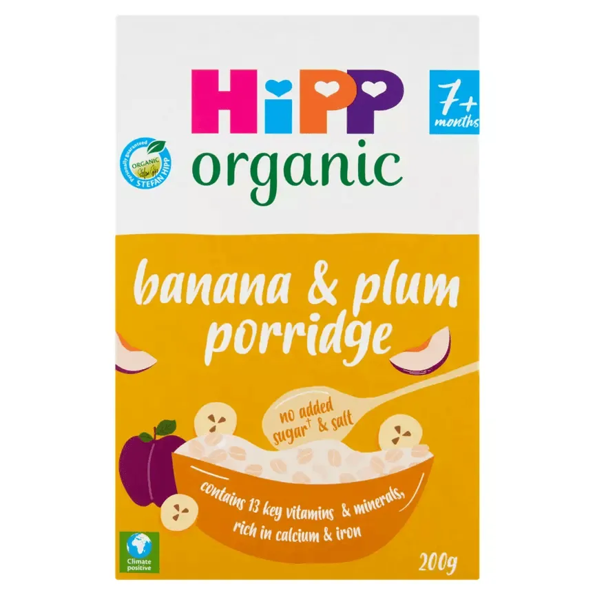 HiPP Organic Banana & Plum Porridge 7  Months