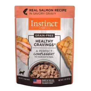 Instinct Healthy Cravings Real Salmon Recipe In Savoury Gravy Grain-Free Wet Cat Food Topper 3oz