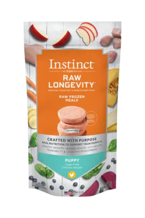 Instinct Longevity Chicken Puppy Patties Frozen Raw Dog Food