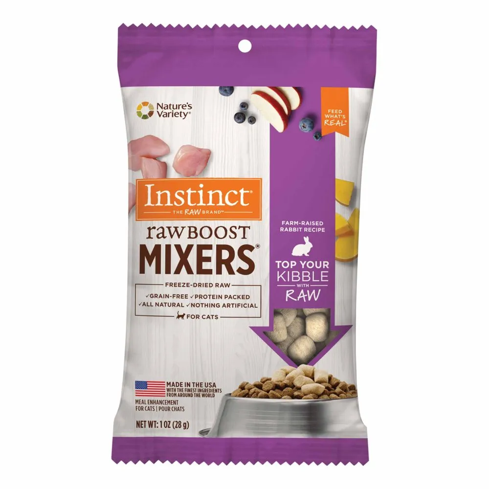 Instinct Raw Boost Mixers Rabbit Freeze-Dried Raw Cat Food Topper 1oz