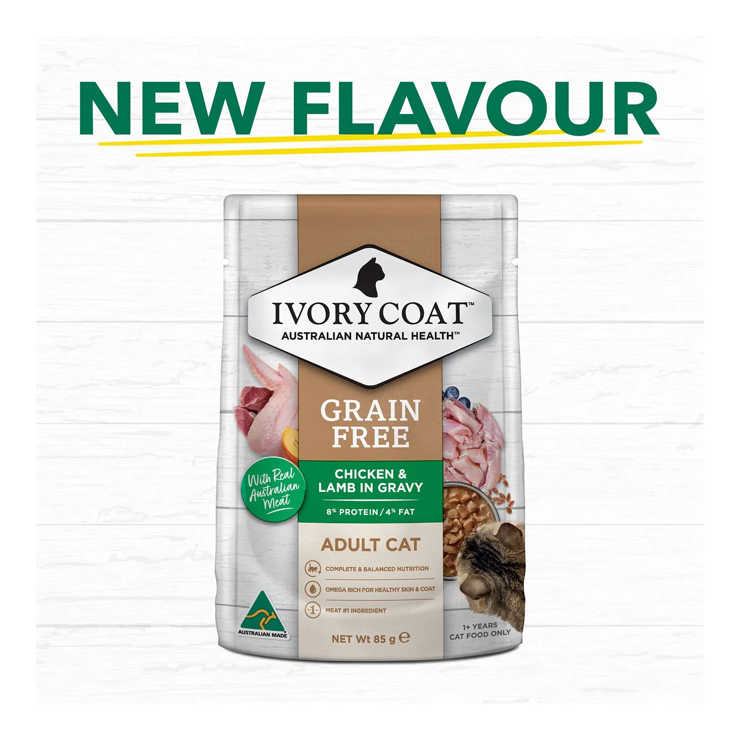 Ivory Coat Grain Free Chicken & Lamb in Gravy Adult Wet Cat Food