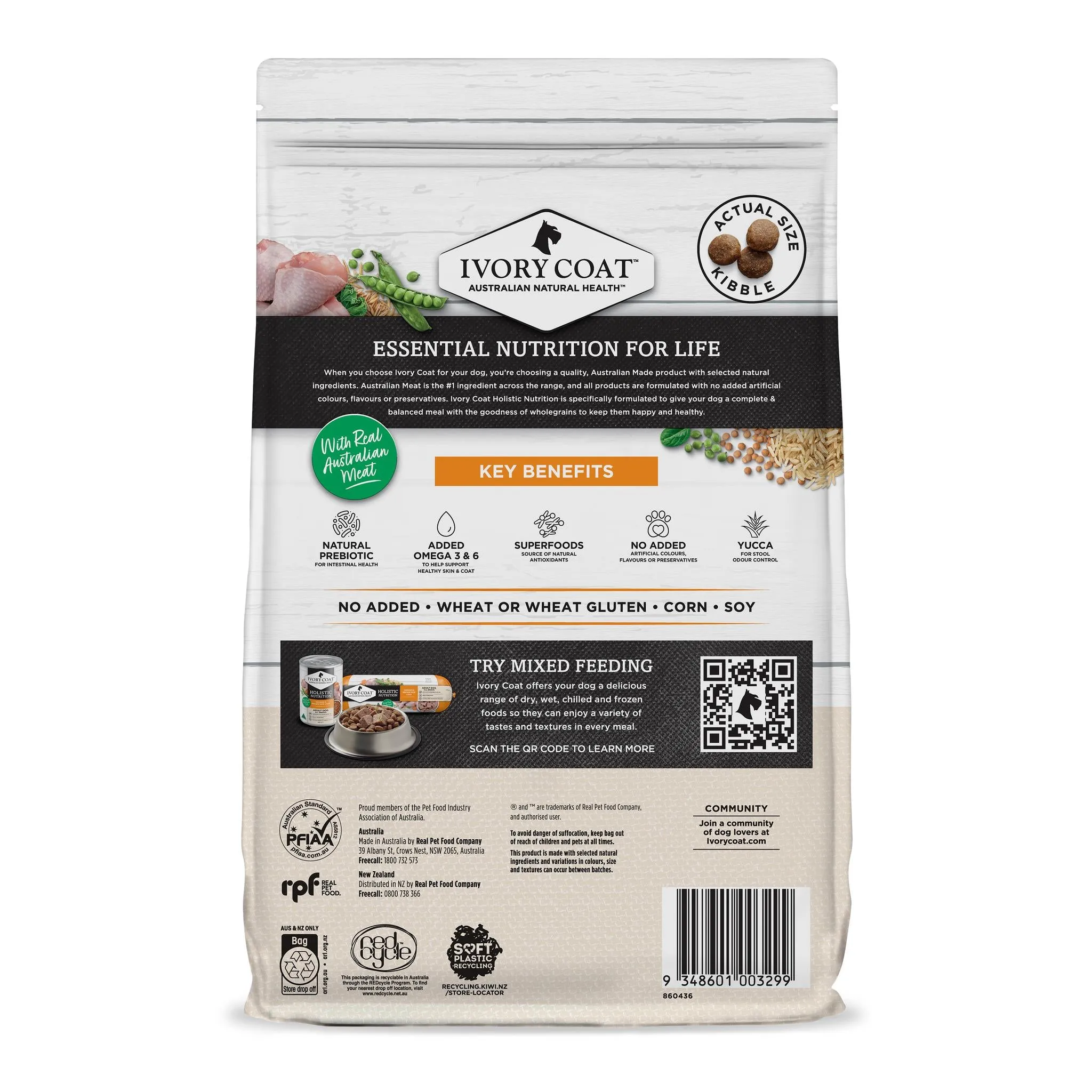 Ivory Coat Holistic Nutrition Adult Chicken & Brown Rice Dry Dog Food