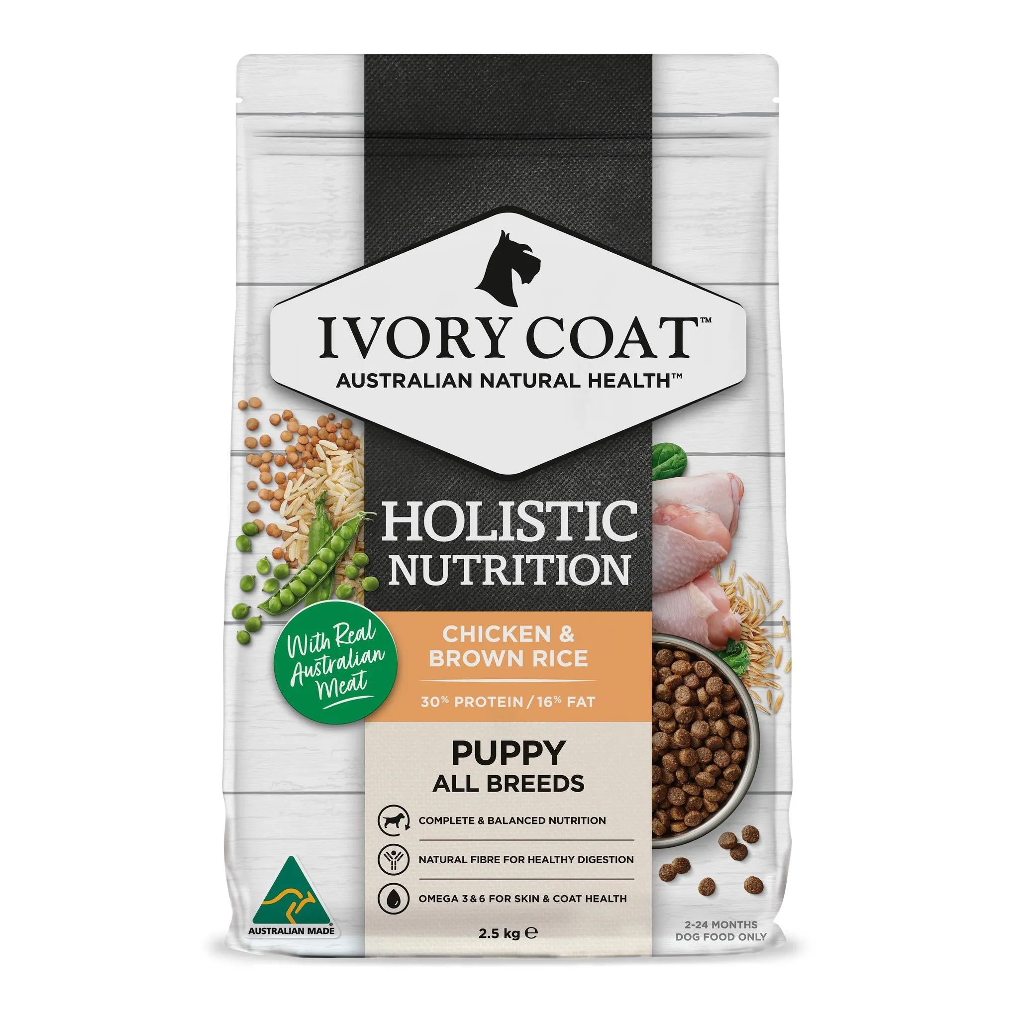 Ivory Coat Holistic Nutrition Puppy Chicken & Brown Rice Dry Dog Food