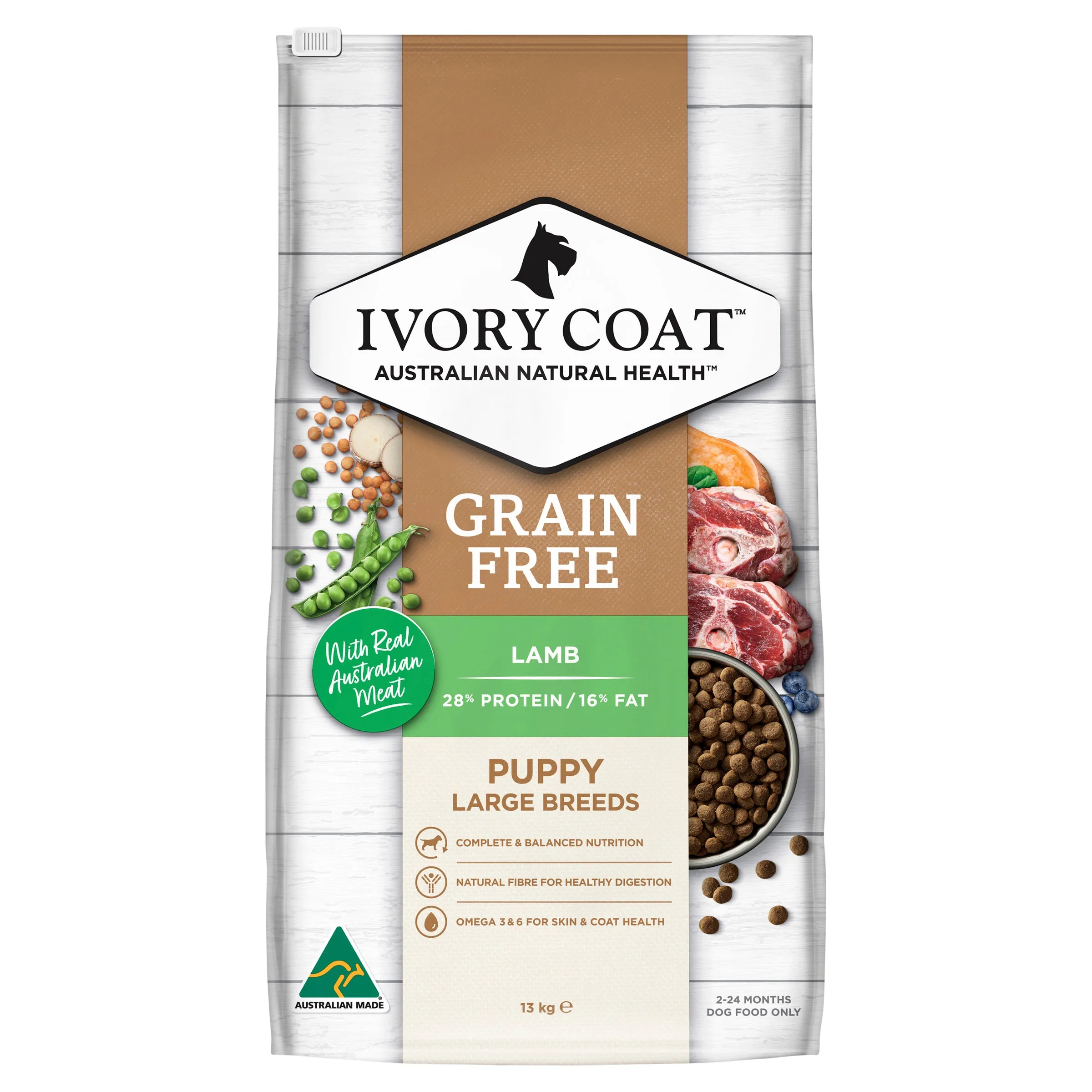 Ivory Coat Puppy Grain Free Large Breed Lamb Dry Dog Food