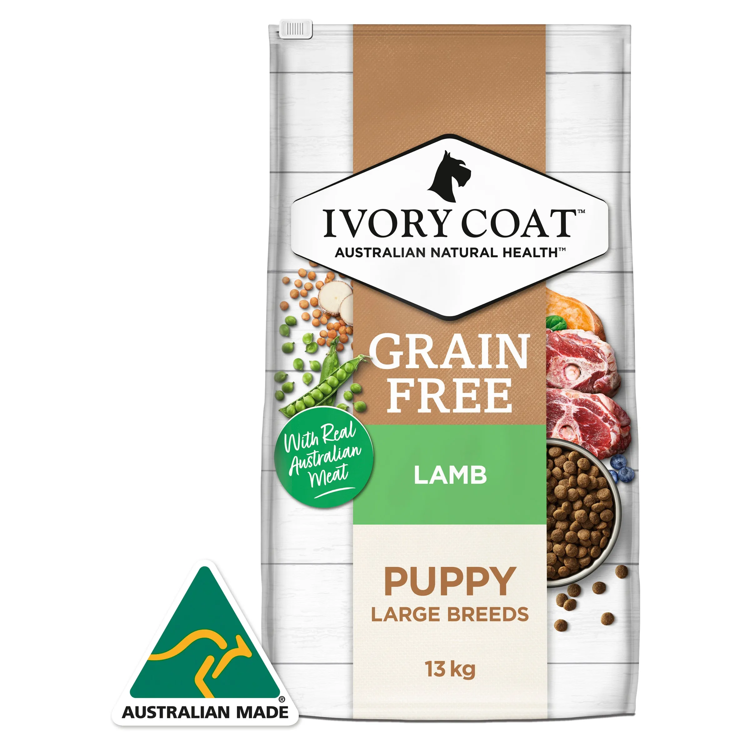 Ivory Coat Puppy Grain Free Large Breed Lamb Dry Dog Food