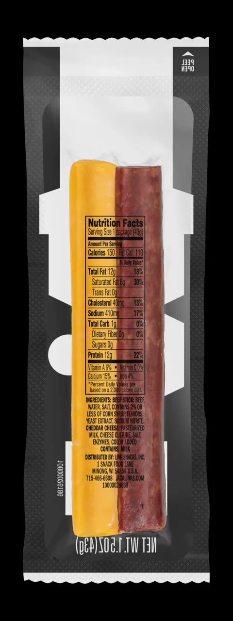 JACK LINK’S ORIGINAL BEEF STICK & CHEESE