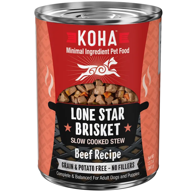 KOHA Grain & Potato Free Lone Star Brisket Slow Cooked Stew with Beef Single Canned Dog Food