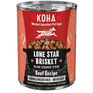 KOHA Grain & Potato Free Lone Star Brisket Slow Cooked Stew with Beef Single Canned Dog Food