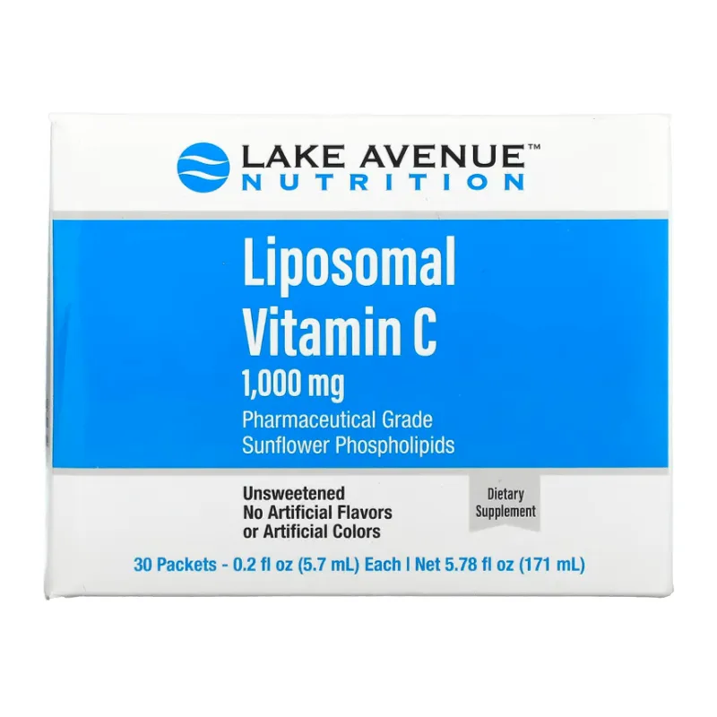 Lake Avenue Nutrition Liposomal Vitamin C 1000 mg, 30 packets