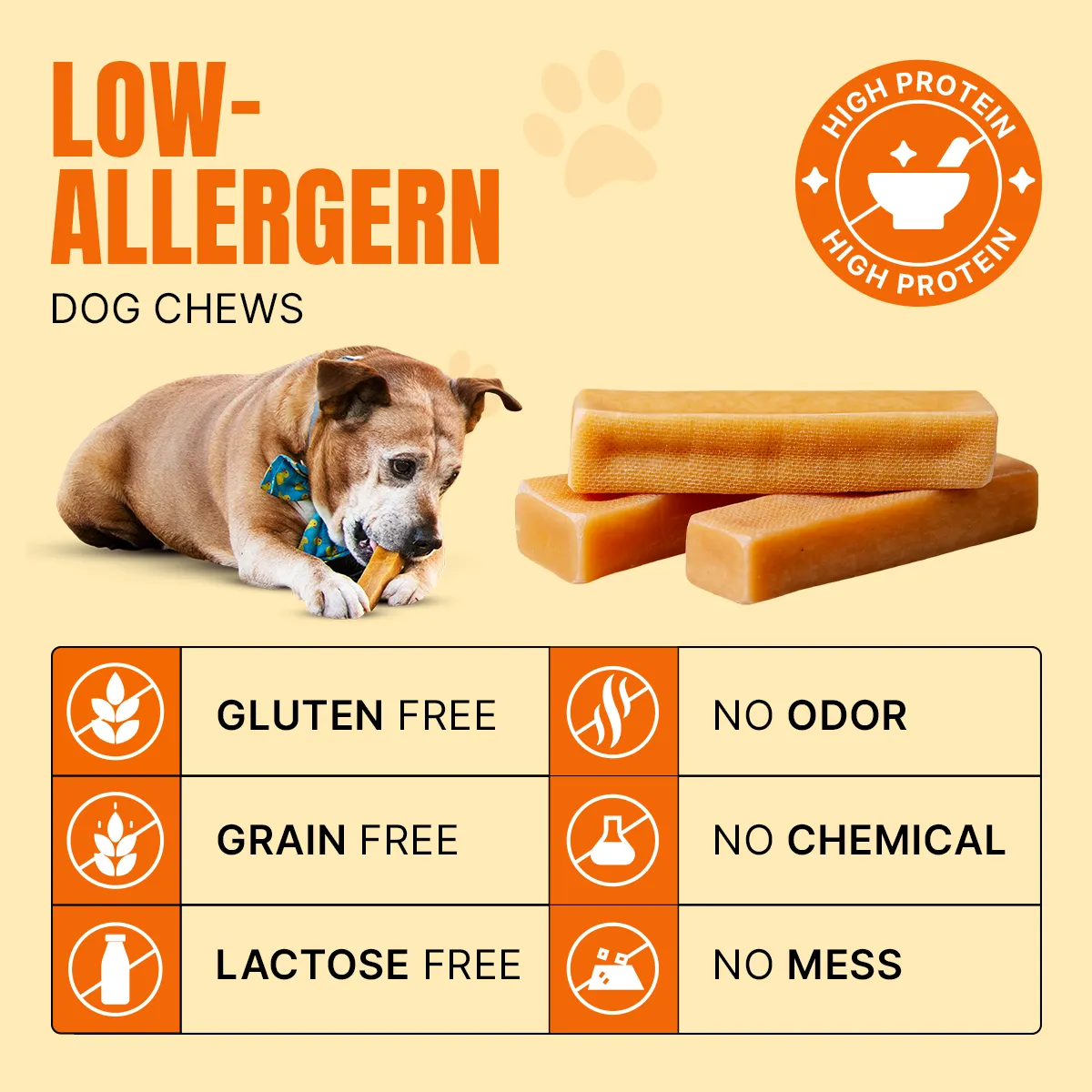 Long Lasting Yak Cheese Chews for Small Dogs - 15 sticks