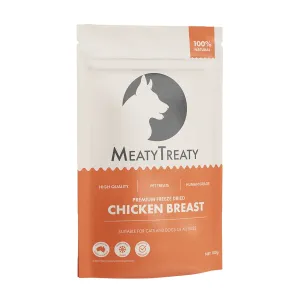 Meaty Treaty Freeze Dried Chicken Breast Dog & Cat Treats 100g