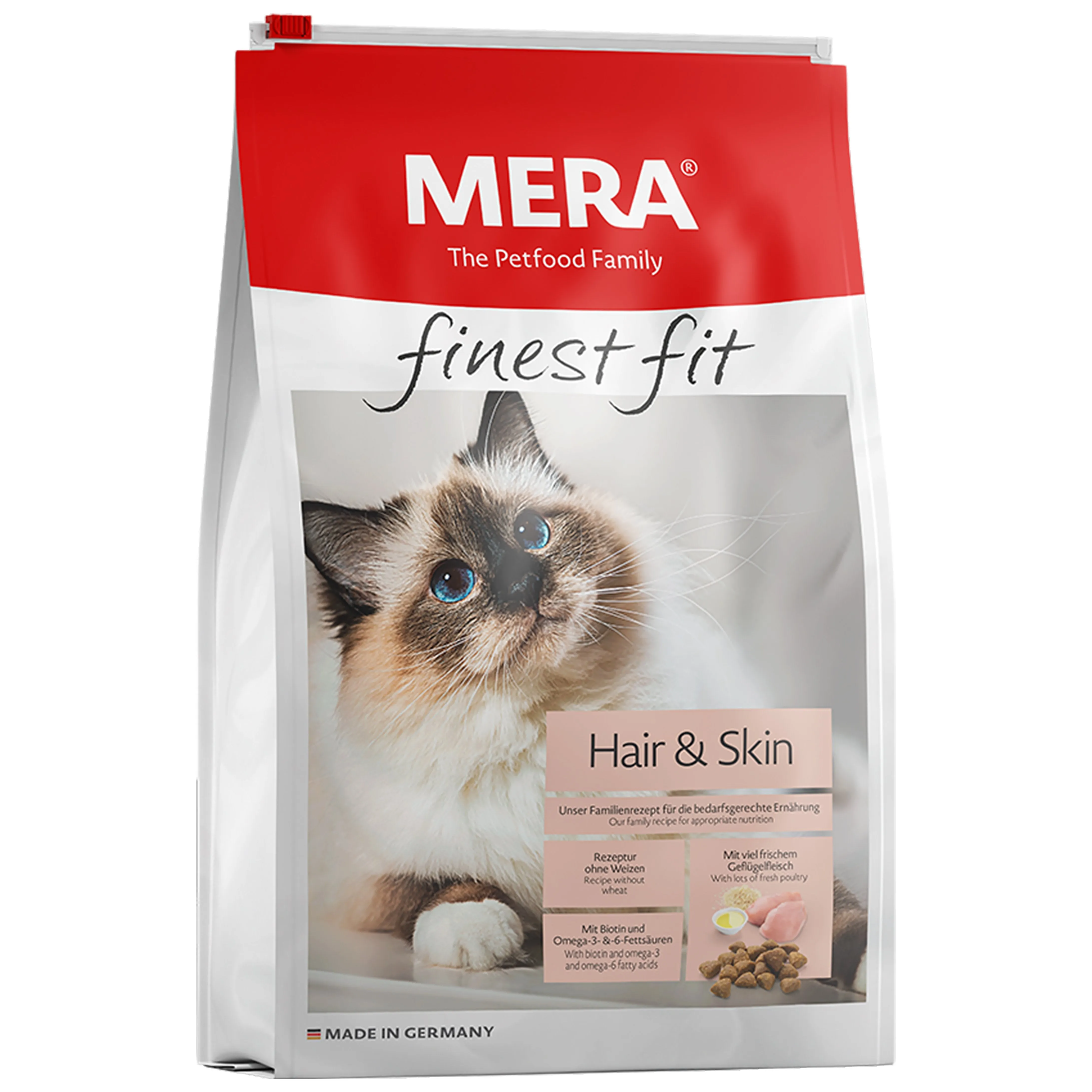 MERA finest fit Hair & Skin Dry food for cats with skin or coat problems 4kg