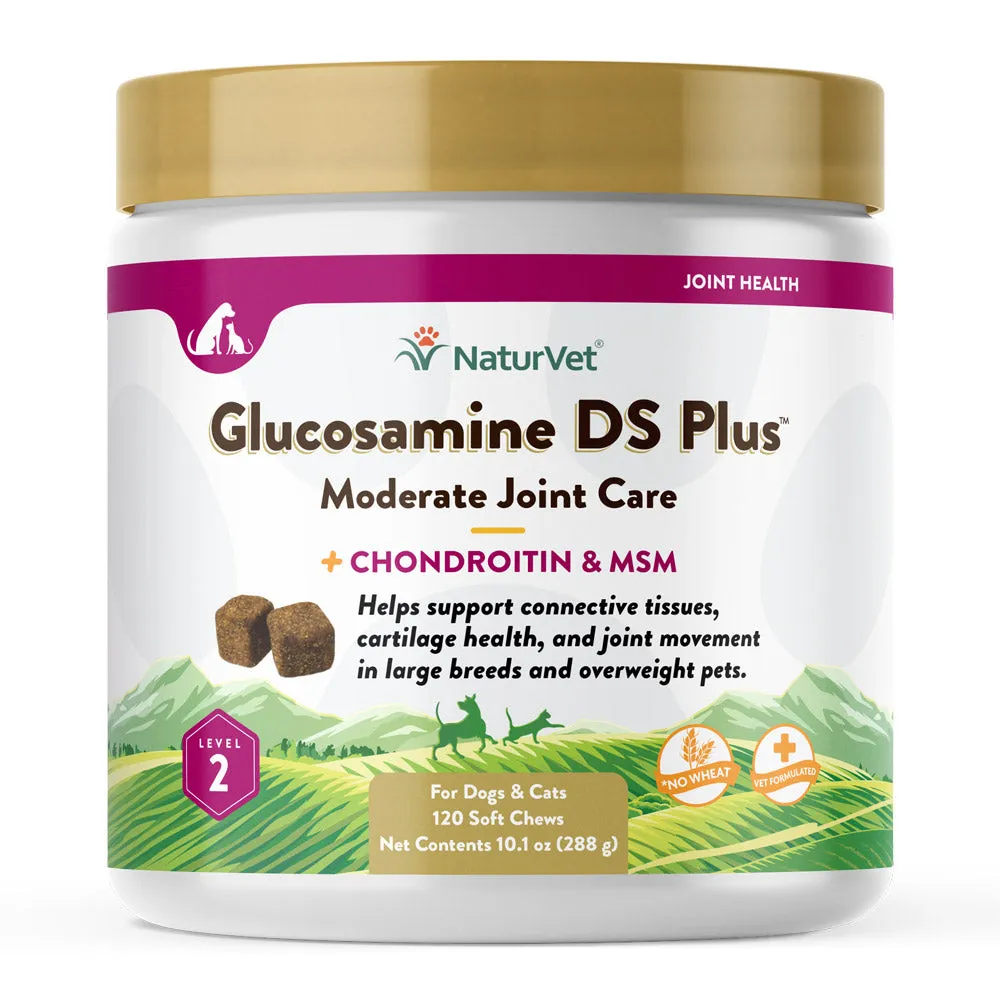 NaturVet Glucosamine DS Plus MSM Level 2 Moderate Care Soft Chews for Dogs